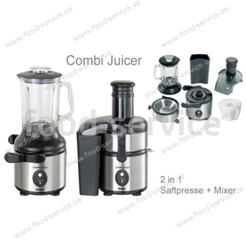 Соковыжималка-блендер для твердых овощей и фруктов Combi Juicer 150139