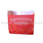 Пакети для картоплі фрі червоні (ящик 1000шт) великий