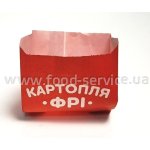 Пакети для картоплі фрі червоні (ящик 1000шт) середній
