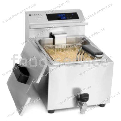 Фритюрниця MASTERPRO 8л із зливним краном Hendi 207369