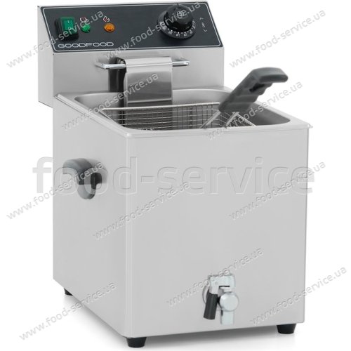 Фритюрница электрическая GoodFood EF8T BLACK с краном