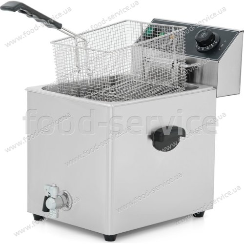 Фритюрница электрическая GoodFood EF8T BLACK с краном