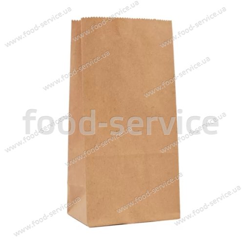 Бумажный пакет без ручек 190х95х65 (ящик 500шт) для сыпучих продуктов
