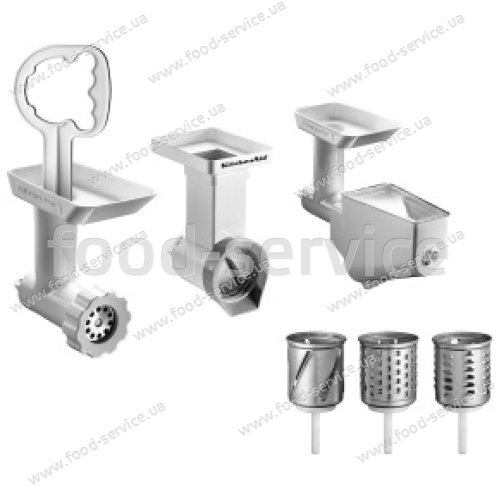 Комплект насадок: протирка, м\'ясорубка, овочерізка KitchenAid FPPC