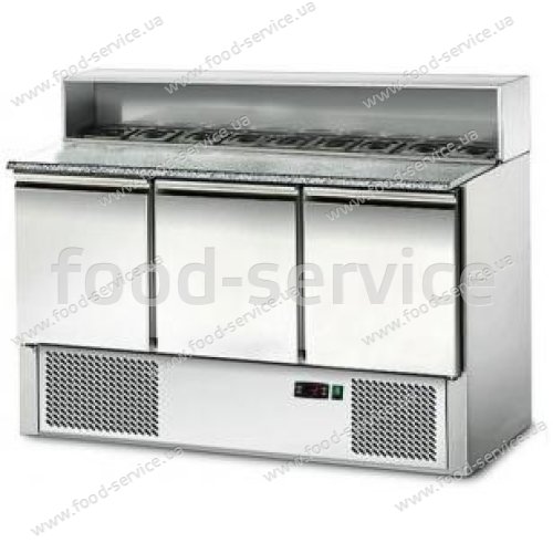 Стол холодильный GGM Gastro SAG147GN 3-х дверный