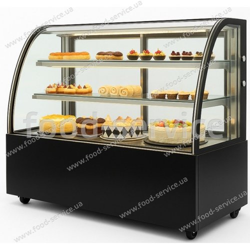 Вітрина холодильна Hurakan HKN-LPD210 BLACK 1.2м кругла