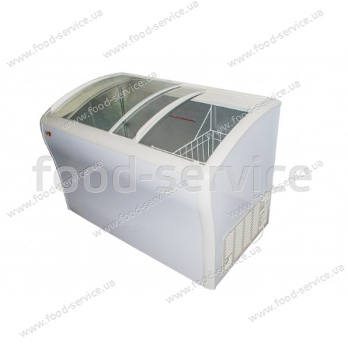 Ларь морозильный с гнутым стеклом EWT INOX CF378SС