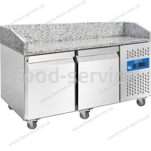 Стол холодильный Brillis PZ2600TN для пиццы двухдверный гранит с бортами