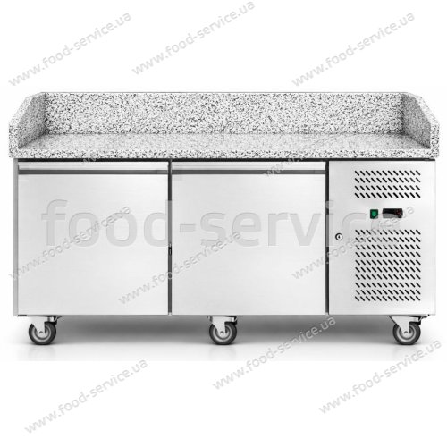 Стол холодильный Hurakan HKN-PZG2S для пиццы 2-дверный с гранитной поверхностью