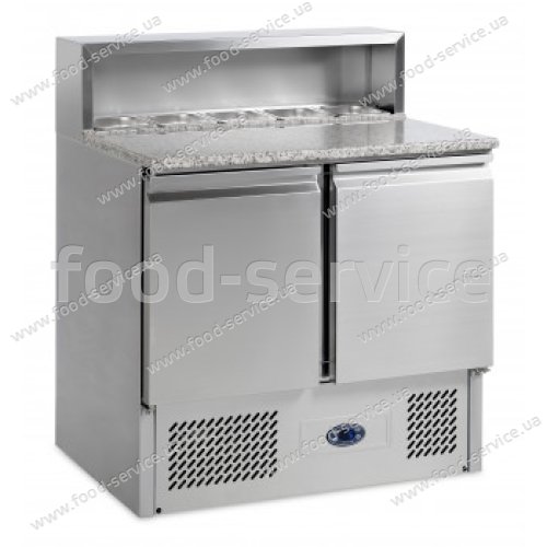 Стіл для піци TEFCOLD PT920 з гранітною стільницею і салат-баром