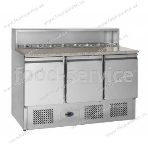 Стол для пиццы TEFCOLD PT930 с гранитной столешней и салат-баром 