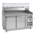 Стол для пиццы TEFCOLD РT1200 с гранитной столешней и витриной 
