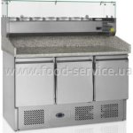 Стол для пиццы TEFCOLD РT1365 с гранитной столешней и витриной 