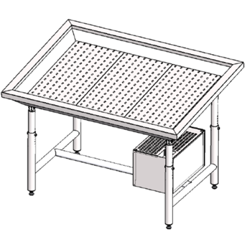 Стол для выкладки рыбы с охлаждением Инокс-маркет 1800, Техно 1