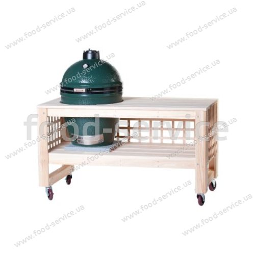 Дерев\'яний довгий стіл L5TAB4 з решіткою для грилів Big Green Egg Large