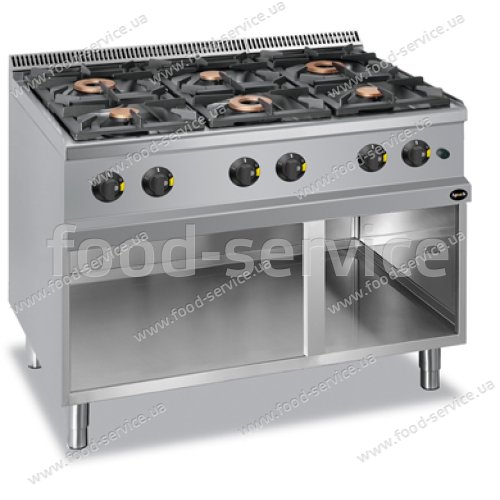 Плита газова 6 конфоркова Apach APRG-117P