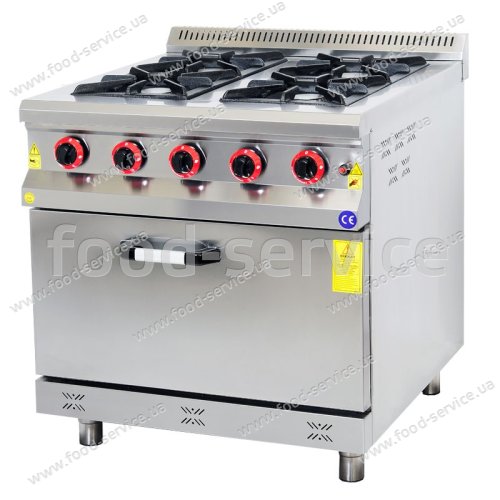 Плита газовая 4 конф. Karacasan KZG 4 880CE с духовкой