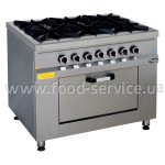 Плита газовая 6 конф. с духовкой PIMAK М015-6X с контроллером