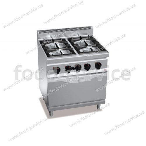 Плита газова 4-х конфоркова з духовкою Bertos G7F4E+FG1