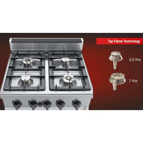 Плита газовая 4-х конфорочная с духовкой Bertos G7F4+FG 