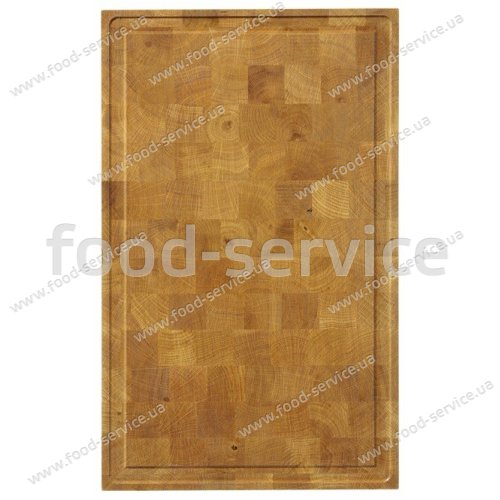 Сервировочная доска Hendi 505458 Oak 325x265x(H)30 дубовая торцевая