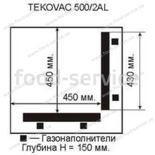 Упаковщик вакуумный TEKOVAC 500АL угловая запайка