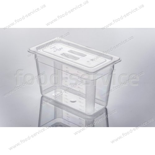 Крышка для гастроемкости из поликарбоната GN 1/2 с вырезом для sous vide GastroPlast