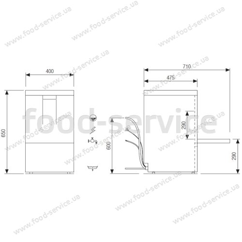 Машина посудомийна Colged SteelTech 330H