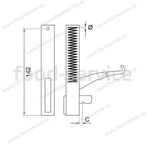 Комплект дверних петель CR1015A (KCR13) на Unox XF135