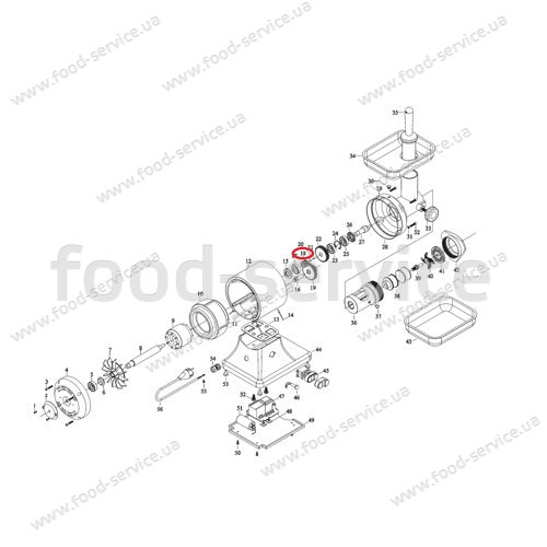 Шестерня MF2104 для м'ясорубки TC12/22 Е Sirman