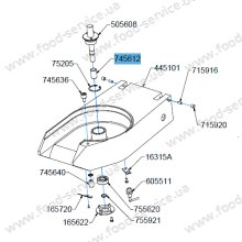 Дистанционная втулка центрального вала овощерезки Celme CHEF300 Дистанционная втулка центрального вала овощерезки Celme CHEF300