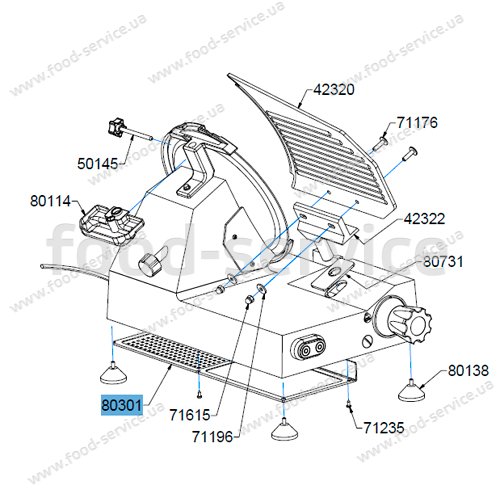 Дно на слайсер Celme FA 250 Дно на слайсер Celme FA 250