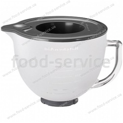 Чаша для миксера стеклянная матовая, 4.83 л. KitchenAid 5K5GBF