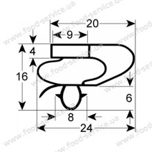 Уплотнительная резинка для холодильного стола Tefcold PT930 Уплотнительная резинка для холодильного стола Tefcold PT930