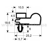 Уплотнитель для двери холодильного шкафа Desmon GMB7 655x755