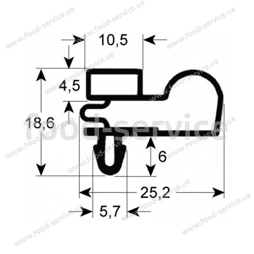 Ущільнювач для холодильної шафи Desmon GMB7 655x755