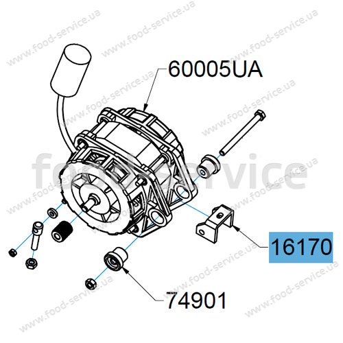 Хомут двигателя на слайсер Celme AF22