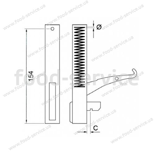 Петля для конвекционной печи Smeg ALFA135BE