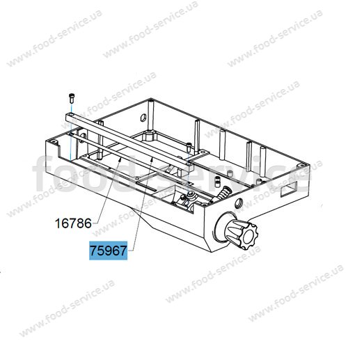 Направляющая квадратная ползунка платформы слайсера Celme AF30TN