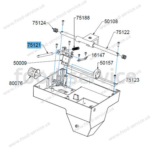 Направляющая ползунка панели нарезки слайсера Celme FY220