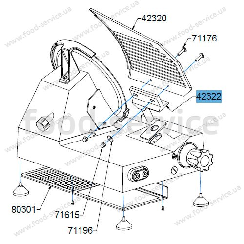 Опора панелі нарізки для слайсера Celme FY250