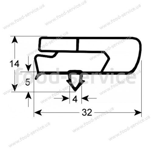 Уплотнитель для холодильного шкафа Fagor AF-1403-C